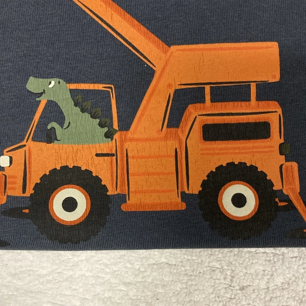 5/$20 Tommy Bahama dinosaur crane construction truck flap long sleeve 4t - Picture 5 of 9